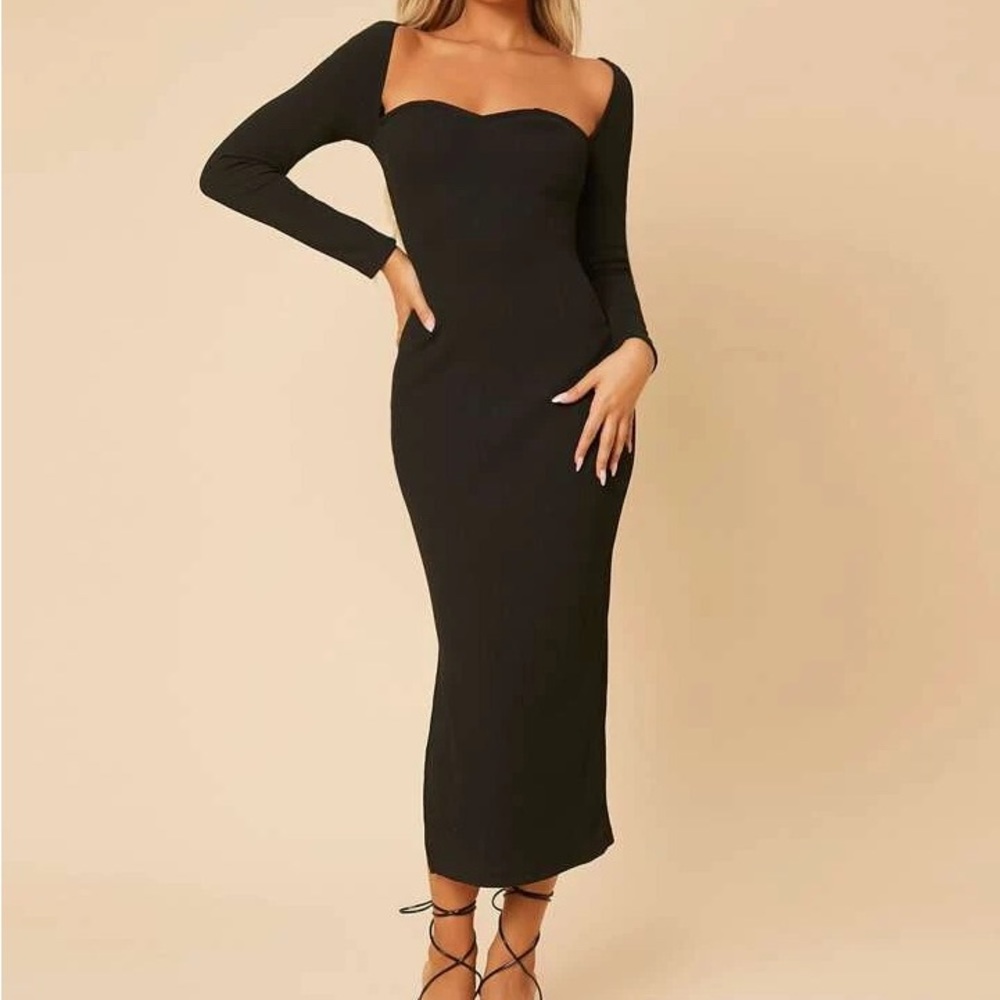 Ribbed sweater dress